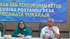 Ketua Tim Pembina Posyandu Desa se-Kecamatan Sukaraja resmi dilantik. | Fb/Pemerintah Kabupaten Sukabumi