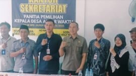Pembekalan Panitia Pilkades PAW dan pembinaan Bumdesma di Desa Pawenang.